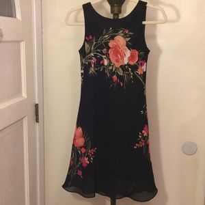 Classy Alyn Paige Black Floral Dress